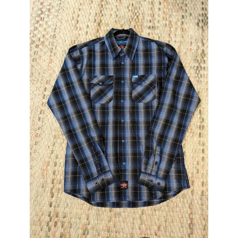 Dixxon Flannel Company Form Function Men LT Blue Long sleeve Flannel Pearl Snap